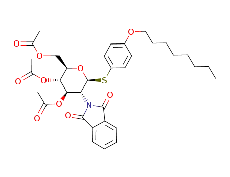 p-octyloxyphenyl 2-deoxy-2-phthalimido-3,4,6-tri-O-acetyl-1-thio-β-D-glucopyranoside