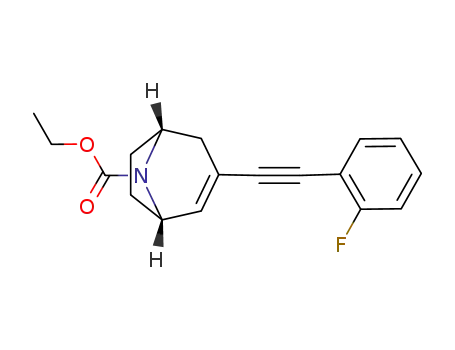 3-(2-fluoro-phenylethynyl)-8-aza-bicyclo[3.2.1]oct-2-ene-8-carboxylic acid ethyl ester