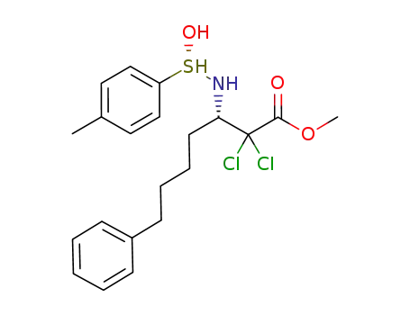 (Ss,3S)-(+)-methyl N-(p-toluenesulfinyl)-2,2-dichloro-3-amino-7-phenylheptanoate