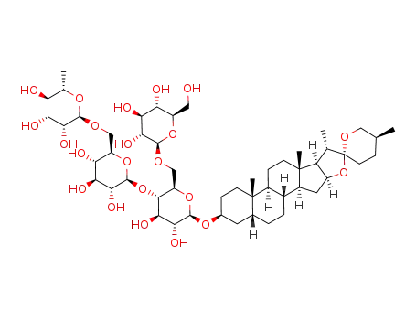 (25S)-5β-spirostan-3β-ol 3-O-{β-D-glucopyranosyl-(1->6)-[α-L-rhamnopyranosyl-(1->6)-β-D-glucopyranosyl-(1->4)]-β-D-glucopyranoside}