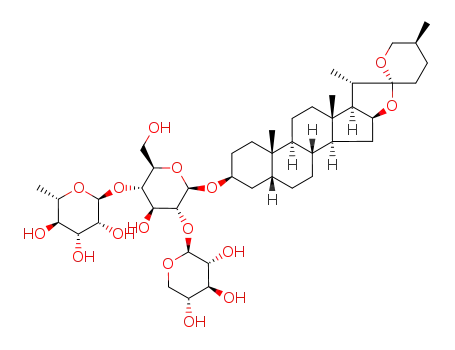 (25S)-5β-spirostan-3β-hydroxy-3-O-β-xylopyranosyl(1->2)-[α-rhamnopyranosyl(1->4)]-β-glucopyranoside