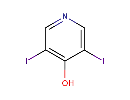 Molecular Structure of 7153-08-4 (3,5-Diiodo-4-hydroxypyridine)