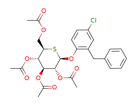 4'-chloro-2'-benzylphenyl 2,3,4,6-tetra-O-acetyl-5-thio-β-D-glucopyranoside