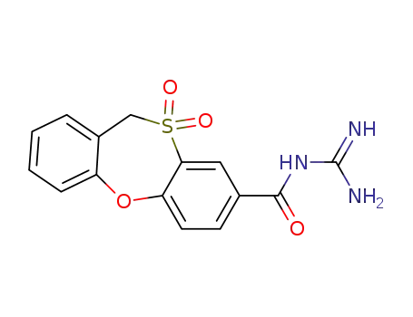 N-(10,10-dioxo-10,11-dihydro-5-oxa-10λ6-thia-dibenzo[a,d]cycloheptene-8-carbonyl)-guanidine