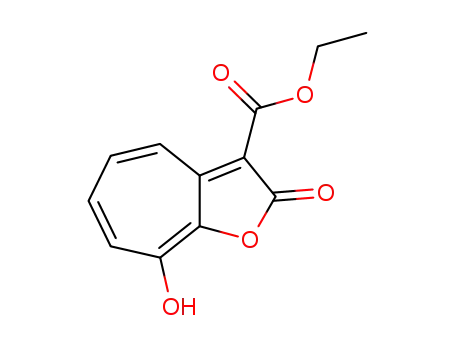 Molecular Structure of 2222-19-7 (2H-Cyclohepta[b]furan-3-carboxylic acid, 8-hydroxy-2-oxo-, ethyl ester)