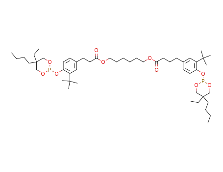 4-[3-tert-butyl-4-(5-butyl-5-ethyl-[1,3,2]dioxaphosphinan-2-yloxy)-phenyl]-butyric acid 6-{3-[3-tert-butyl-4-(5-butyl-5-ethyl-[1,3,2]dioxaphosphinan-2-yloxy)-phenyl]-propionyloxy}-hexyl ester