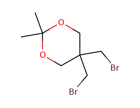 Molecular Structure of 43153-20-4 (5,5-BIS(BROMOMETHYL)-2,2-DIMETHYL-1,3-DIOXANE)