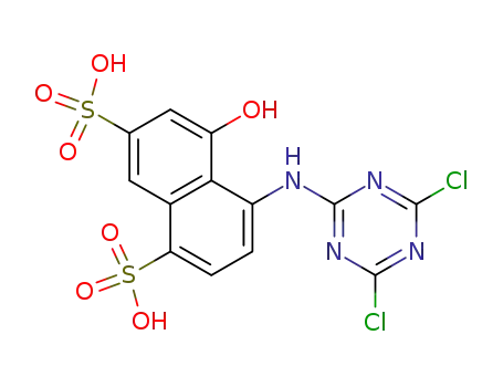 1-(4,6-dichloro-1,3,5-triazin-2-yl)-amino-8-hydroxynaphthalene-4,6-disulfonic acid