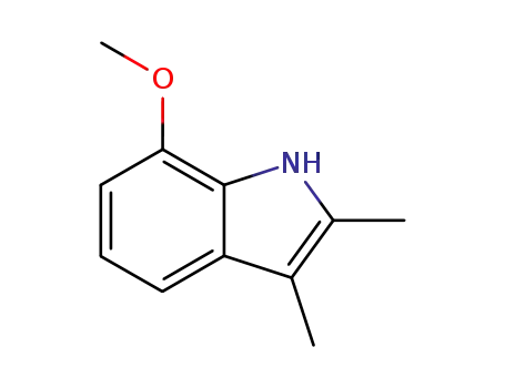 Molecular Structure of 53918-89-1 (2,3-Dimethyl-7-methoxy-1H-indole)