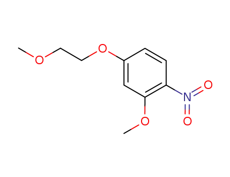 Molecular Structure of 625119-89-3 (Benzene, 2-methoxy-4-(2-methoxyethoxy)-1-nitro-)