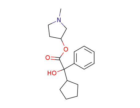 Benzeneacetic acid, a-cyclopentyl-a-hydroxy-,1-methyl-3-pyrrolidinyl ester