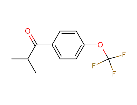 Molecular Structure of 56425-84-4 (2-Methyl-1[4-(trifluoromethoxy)phenyl] propan-1-one)