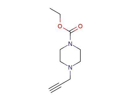 Molecular Structure of 141403-43-2 (1-Piperazinecarboxylic acid, 4-(2-propynyl)-, ethyl ester)