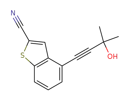 4-(3-hydroxy-3-methylbut-1-ynyl)benzo[b]thiophene-2-carbonitrile
