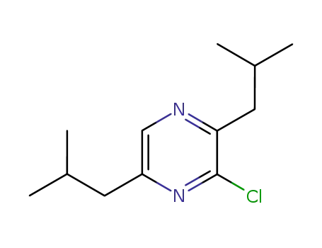 Molecular Structure of 19803-49-7 (Pyrazine, 3-chloro-2,5-bis(2-methylpropyl)-)