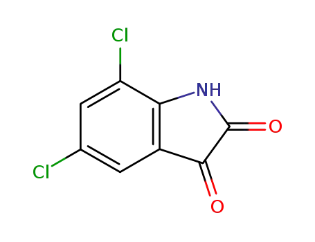 Molecular Structure of 6374-92-1 (5,7-Dichloro-1H-indole-2,3-dione)