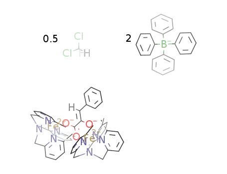 [(tris(6-methyl-2-pyridylmethyl)amine)2Fe2(phenypyruvate enolato)](BPh4)2 * 0.5(dichloromethane)