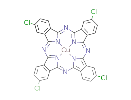 Molecular Structure of 16040-69-0 ([2,9,16,23-tetrachloro-29H,31H-phthalocyaninato(2-)-N29,N30,N31,N32]copper)