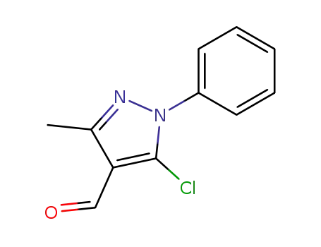 Molecular Structure of 947-95-5 (5-CHLORO-3-METHYL-1-PHENYL-1H-PYRAZOLE-4-CARBALDEHYDE)