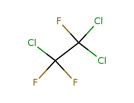Molecular Structure of 76-13-1 (1,1,2-Trichlorotrifluoroethane)