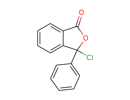 Molecular Structure of 18852-53-4 (1(3H)-Isobenzofuranone, 3-chloro-3-phenyl-)