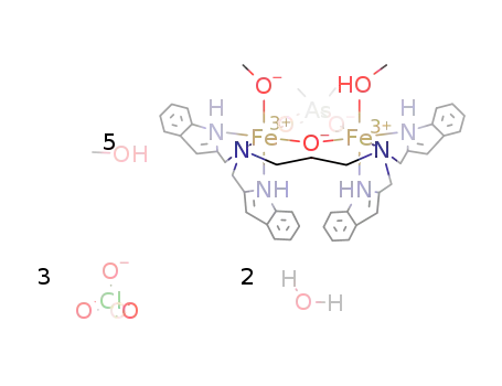 [Fe2(N,N,N',N'-tetrakis(2-benzimidazolylmethyl)-1,3-diamino-2-propanolate)(μ-dimethylarsinato)(methanolate)(methanol)](ClO4)3*5methanol*2H2O