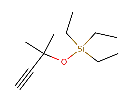 Molecular Structure of 17963-41-6 (Silane, [(1,1-dimethyl-2-propynyl)oxy]triethyl-)