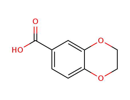 Molecular Structure of 4442-54-0 (1,4-Benzodioxane-6-carboxylic acid)