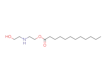 Molecular Structure of 25859-09-0 (Lauric acid 2-[(2-hydroxyethyl)amino]ethyl ester)