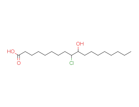 Molecular Structure of 2632-61-3 (9-chloro-10-hydroxyoctadecanoic acid)