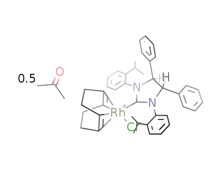 (4S,5S)-1,3-di(2-isopropylphenyl)-4,5-diphenylimidazolin-2-ylidene(1,5-cyclooctadiene)chlororhodium*1/2(CH3)2O