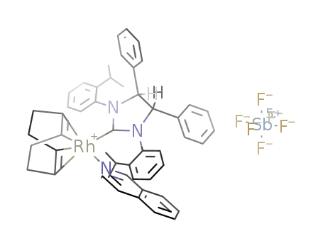 [(4S,5S)-1,3-di(2-isopropylphenyl)-4,5-diphenylimidazolin-2-ylidene(1,5-cyclooctadiene)(isoquinoline)rhodium] hexafluoroantimonate