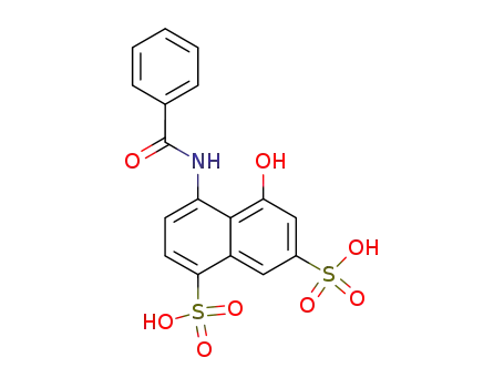 Molecular Structure of 6361-49-5 (4-(benzoylamino)-5-hydroxynaphthalene-1,7-disulphonic acid)