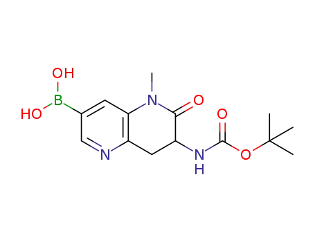 [7-({[(1,1-dimethylethyl)oxy]carbonyl}amino)-5-methyl-6-oxo-5,6,7,8-tetrahydro-1,5-naphthyridin-3-yl]boronic acid