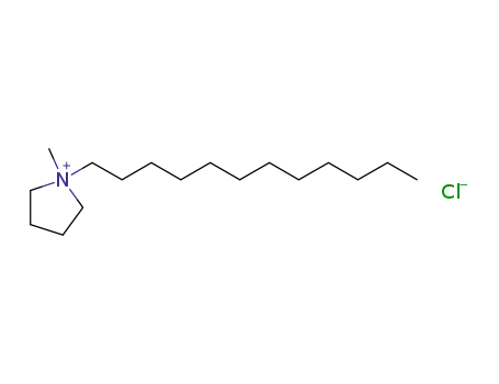 Molecular Structure of 114569-86-7 (Pyrrolidinium, 1-dodecyl-1-methyl-, chloride)