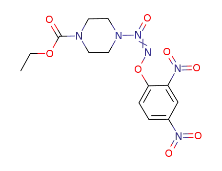 1-Piperazinecarboxylic acid, 4-((2,4-dinitrophenoxy)-nno-azoxy)-, ethyl ester