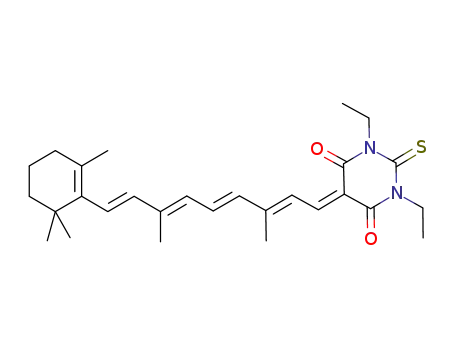 5-[3,7-dimethyl-9-(2,6,6-trimethylcyclohex-1-enyl)-nona-2E,4E,6E,8E-tetraenylidene]-1,3-diethyl-2-thiobarbituric acid