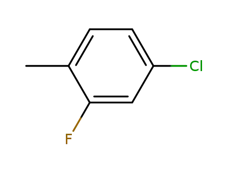 Molecular Structure of 452-75-5 (4-Chloro-2-fluorotoluene)