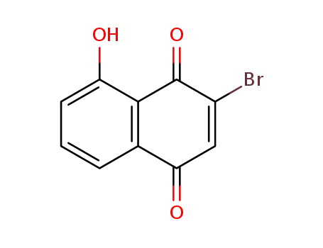 Molecular Structure of 52431-65-9 (1,4-Naphthalenedione, 2-bromo-8-hydroxy-)