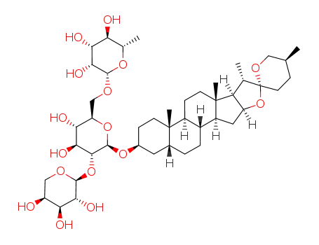 3-O-{[α-L-arabinopyranosyl-(1->2)]-[α-L-rhamnopyranosyl-(1->6)-β-D-glucopyranosyl]}-(25S)-5β-spirostan-3β-ol