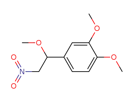 Molecular Structure of 57542-90-2 (Benzene, 1,2-dimethoxy-4-(1-methoxy-2-nitroethyl)-)