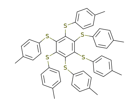 Molecular Structure of 55709-41-6 (HEXAKIS((4-METHYLPHENYL)THIO)BENZENE  9&)