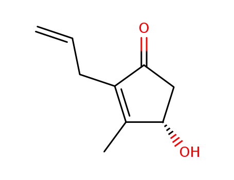 Molecular Structure of 22373-75-7 ((4S)-HYDROXY-3-METHYL-2-(2-PROPENYL)-2-CYCLOPENTENE-1-ONE)