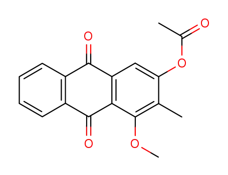 Molecular Structure of 2324-25-6 (9,10-Anthracenedione, 3-(acetyloxy)-1-methoxy-2-methyl-)