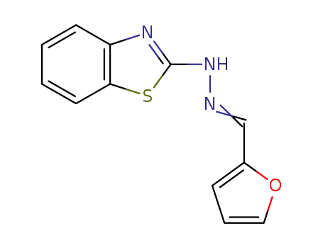 Molecular Structure of 31350-07-9 (2-Furancarboxaldehyde, 2-benzothiazolylhydrazone)