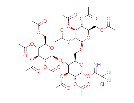 2,3,4,6-tetra-O-acetyl-β-D-glucopyranosyl-(1->4)-[2,3,4,6-tetra-O-acetyl-β-D-glucopyranosyl-(1->6)]-2,3-di-O-acetyl-β-D-glucopyranosyl trichloroacetimidate
