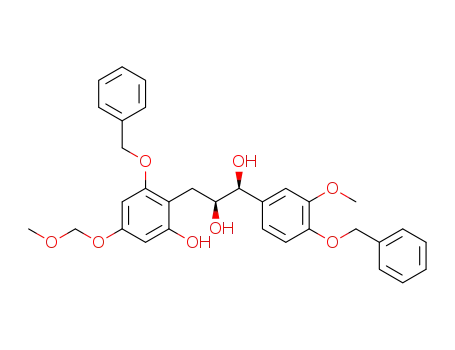 (1S,2S)-3-(2-benzyloxy-6-hydroxy-4-methoxymethoxy-phenyl)-1-(4-benzyloxy-3-methoxyphenyl)propane-1,2-diol