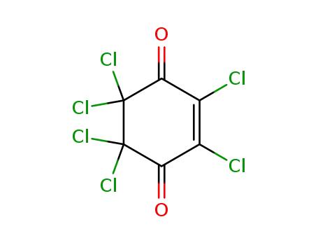 Molecular Structure of 14504-09-7 (2,3,5,5,6,6-hexachlorocyclohex-2-ene-1,4-dione)