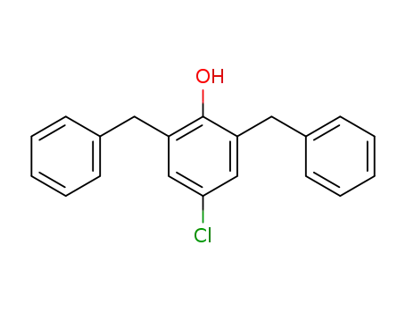 Molecular Structure of 40395-08-2 (Phenol, 4-chloro-2,6-bis(phenylmethyl)-)