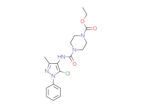 ethyl 4-(5-chloro-3-methyl-1-phenyl-1H-pyrazol-4-ylcarbamoyl)piperazine-1-carboxylate